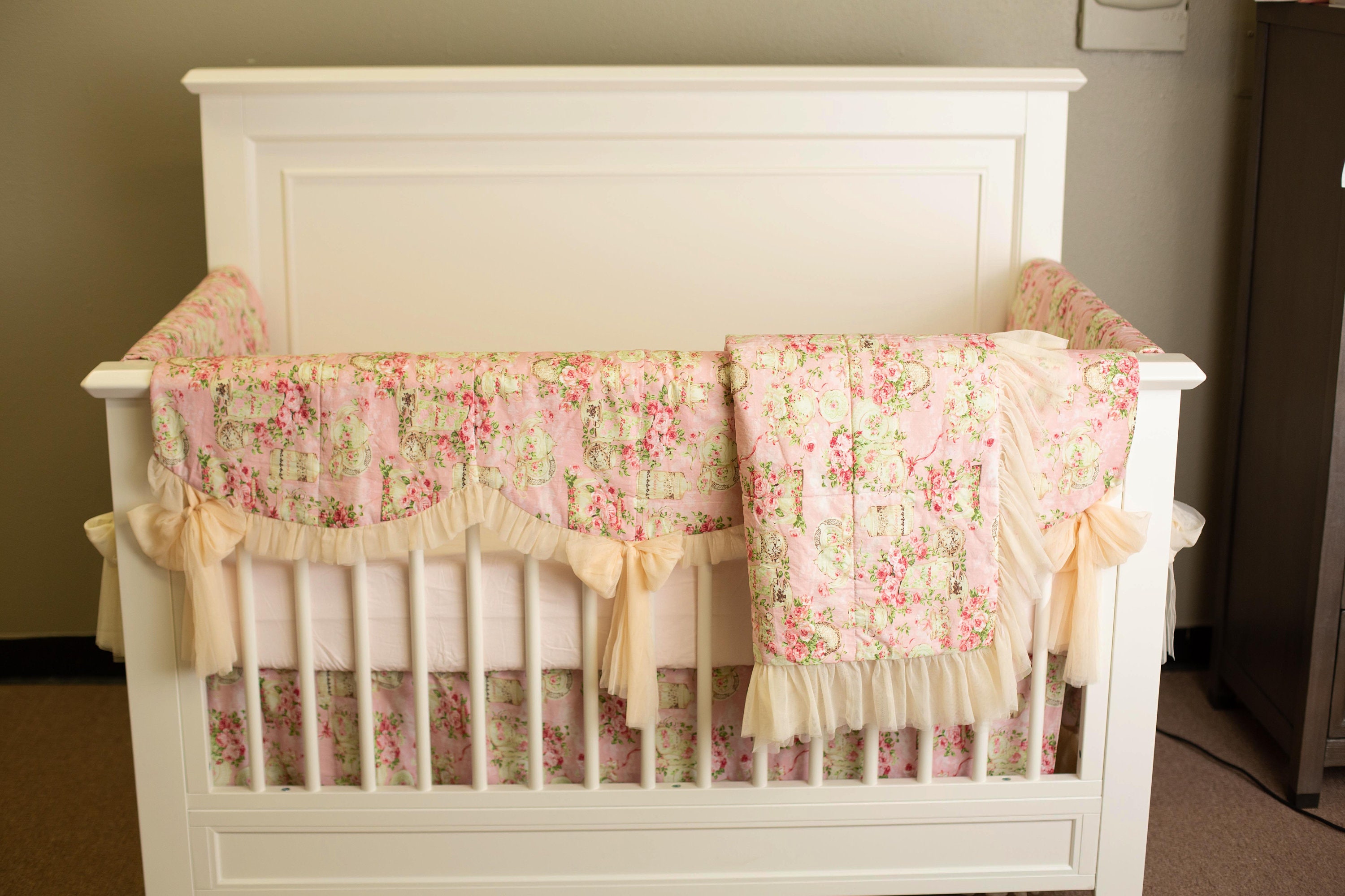 Haute Baby Bedding Baby Girls Vintage Floral Etsy
