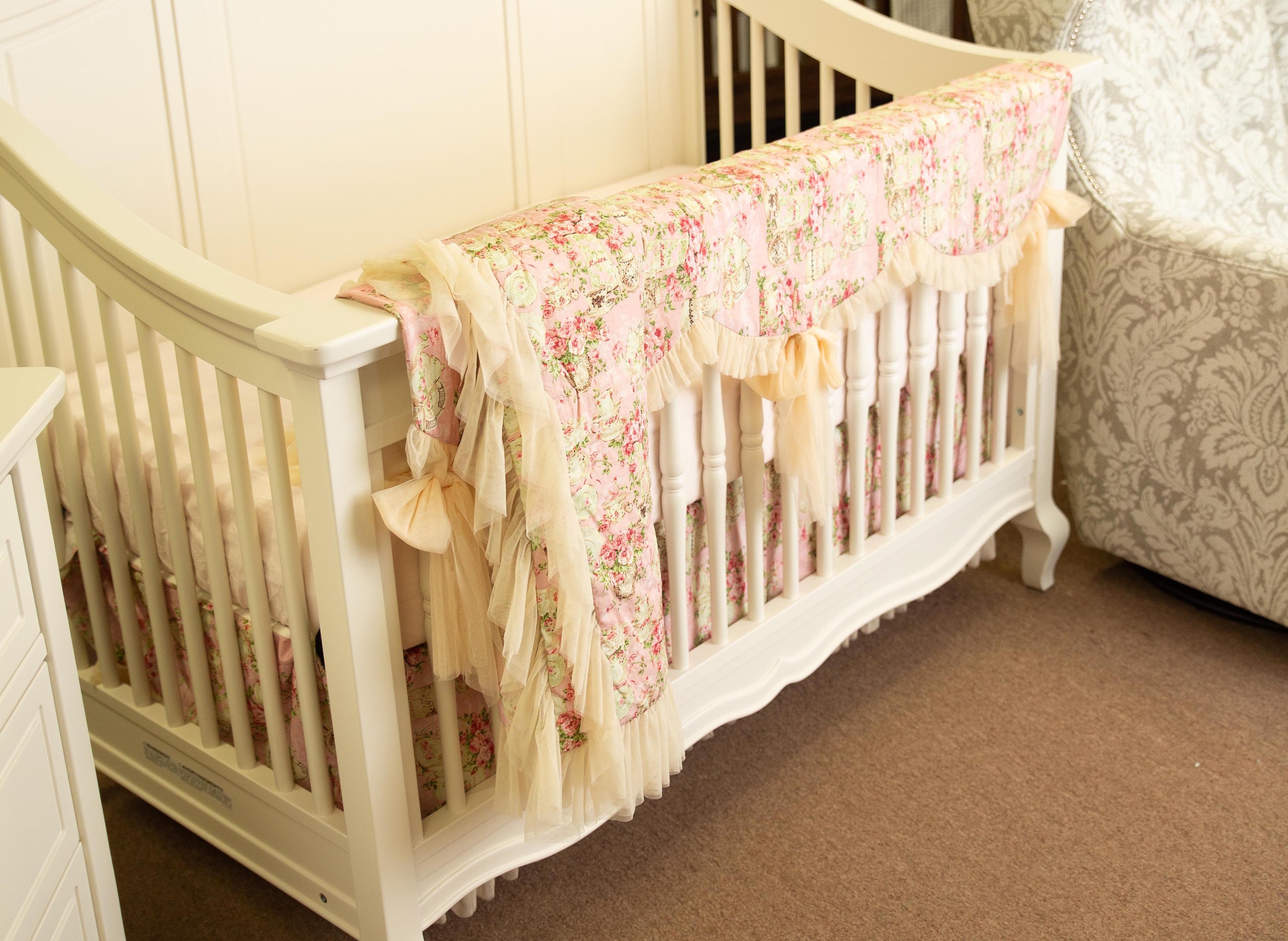 Haute Baby Bedding Baby Girls Vintage Floral Etsy