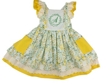 Haute Baby Little Sunshine Dress Short Sleeve Casual and Special Occasion Kids Girls Dress -Yellow