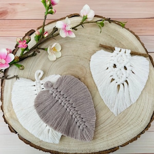 Macrame Feathers I Macrame Leaves I Wall Hanging I Boho I Handmade Wall Decoration I Scandinavian Decoration I Gift for Women