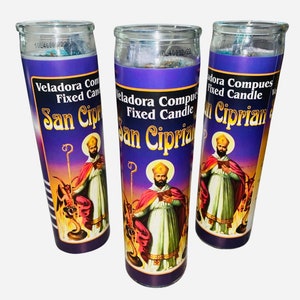 San Cipriano Veladora Para Proteccion Contra Enemigos. Protezione candela di San Cipriano