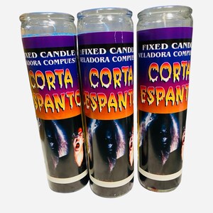 12X SET- CORTA ESPANTO Veladora para romper maldiciones y brujerias, rompe trabajo negro, limpias