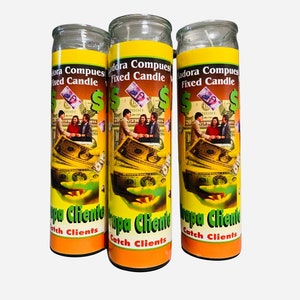 12x set ATRAPA CLIENTES Veladora Para Suerte y Levanta Negocio - Catch Clients Candle for Good Luck in Business Call Clients