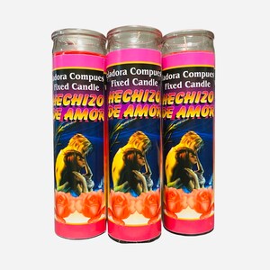 12x set - HECHIZO DE AMOR Veladora - Love Spell Fixed Candle. Veladora para el amor y fidelidad