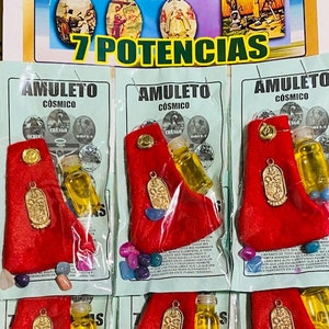 7 POTENCIAS AFRICANAS Talisman Amuleto , 7 African Powers Lucky Charm