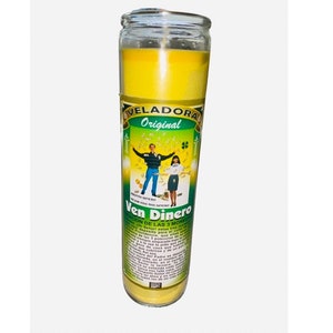 VEN DINERO VELADORA / Money Come to Me Candle Para Abundancia Prosperidad y Riquezas