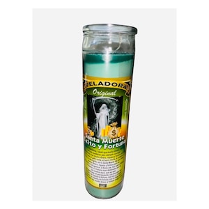 SANTA MUERTE Exito y Fortuna Veladora / Holy Death Success & Abundance Fixed Candle
