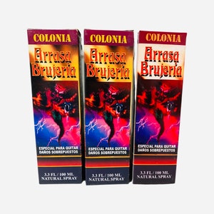 ARRASA BRUJERIA - Destroy Black Magic Perfume Colonia Wicca Cologne Perfume Spray Spell Ritual Santeria Proteccion Aura Feromonas