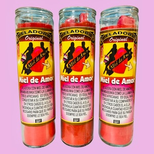 Veladora MIEL DE AMOR - Vela fija Miel de Amor vela deletreada de amor