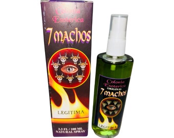 7 MACHOS Perfume - Colonia Esoterica 7 MALES Cologne For Good Luck, Buena Suerte Abundancia y Prosperidad