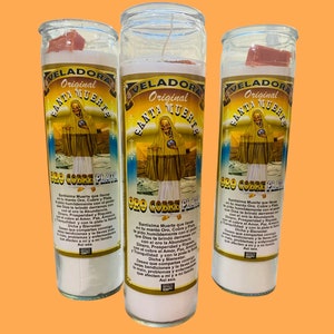 Santa Muerte Oro, Cobre y Plata Veladora Para la Abundancia y el Dinero