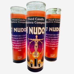 7 Nudos Veladora Para Limpias, 7 Knots Candle to brake spells and jinxes.