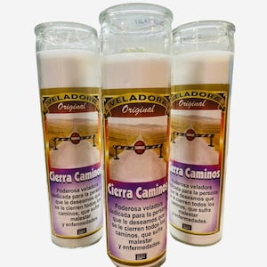 Cierra Caminos Veladora, Close Roads Fixed Candles. to Destroy Enemies