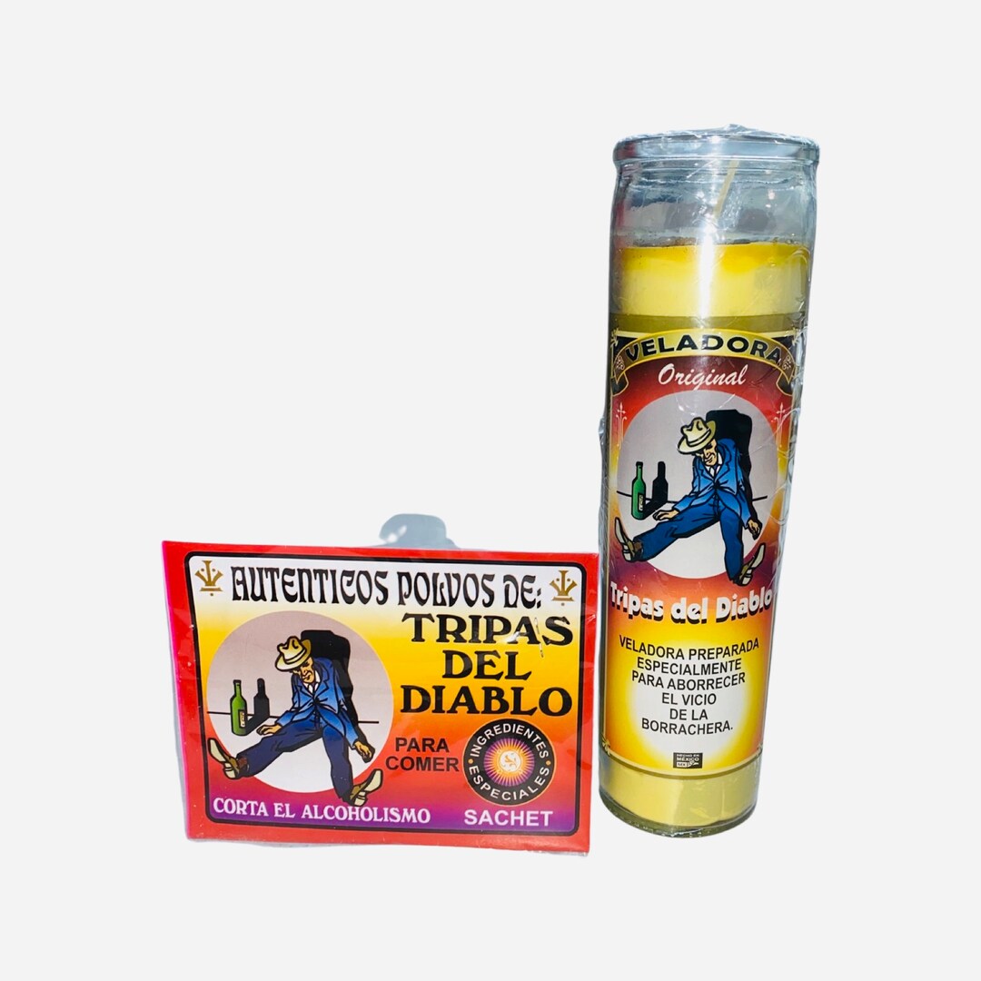TRIPAS DEL DIABLO Set Veladora Polvos Para Aborrecer La Borrachera Y El