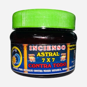 ASTRAL 7 X 7 Contra Todo Incienso Especial Contra Magia Negra, Voodoo y Brujeria - 7x7 Against All Incense Against Voodoo Black Magic