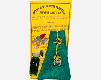 Doble Suerte Rapida Amuleto Double Fast Luck Charm, Para atraer dinero y abundancia