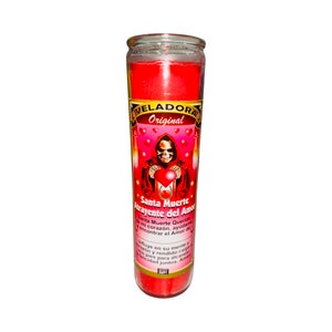 Santa Muerte Atrayente del Amor Veladora - Holy Death Love Attraction Candle Santisima Muerte Amor