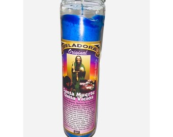 12x SET- SANTA MUERTE Quita Vicios Veladora / Holy Death Quit Vices Candle Santisima Muerte