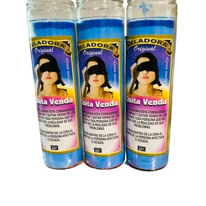 QUITA VENDA Veladora - Remove Blindfold Candle. para limpia y quitar venda de los ojos