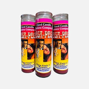 12x Set, PEGA PEGA Veladora Preparada Para el Amor, Pega Pega Fixed Love Candles.
