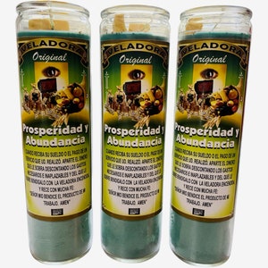 Veladora Prosperidad y Abundancia - Prosperity and Abundance Fixed Candle, money drawing