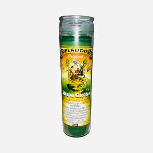 ATRAPA CLIENTES Veladora Para la Prosperidad, Dinero y Suerte en el Negocio - Catch Clients Candle for Money and Prosperity Better Business