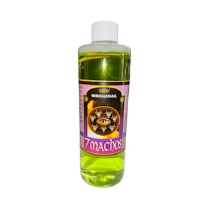 7 MACHOS Agua Espiritual Para Limpia Despojo, Buena Suerte y Prosperidad / 7 Males Spiritual Water