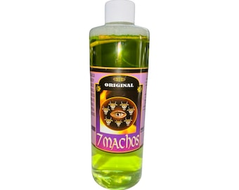 7 MACHOS Agua Espiritual Para Limpia Despojo, Buena Suerte y Prosperidad / 7 Males Spiritual Water
