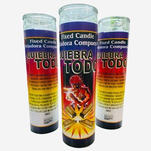 Quiebra Todo Veladora Para Limpias, Destroy Everything Candle to brake spells and jinxes.