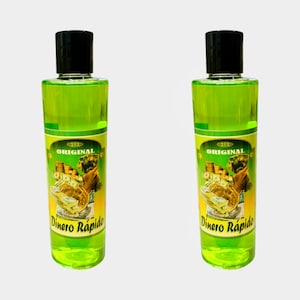 DINERO RAPIDO Agua Espiritual Para Limpias Baños Riegos Atrae Abundancia - Fast Cash Spiritual Water Money Drawing