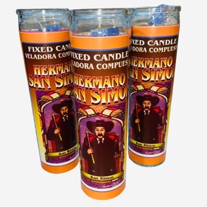 Hermano San Simon Veladora Preparada, Saint Simon Candle