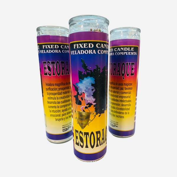 3x Set, ESTORAQUE Veladora Preparada, ESTORAQUE Fixed Candles.