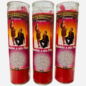 12x Set, RENDIDO a mis Pies Veladora Para Dominar y Controlar, Bend Over Fixed Candles.
