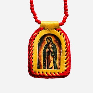 VIRGEN DE GUADALUPE Escapulario Catolico Para Colgar en Auto - Guadalupe Virgin Scapular Car Ornament