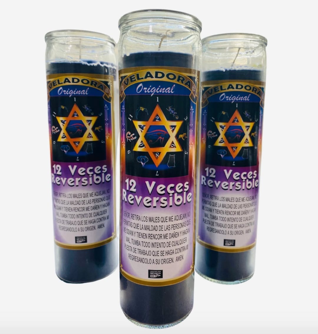 HEX BREAKER 4 Inch Reversal Spell Candle. Red Black Pillar