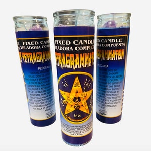 Tetragrammaton Veladora, Tetragrammaton Fixed Candle, Para Proteccion