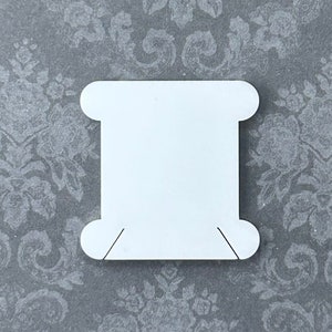 White 3mm Acrylic Bobbins, Unlabeled
