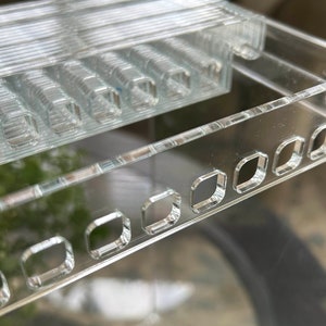 Set of 5, Hanging File Thread and  Floss Organizer Bars, Clear Acrylic