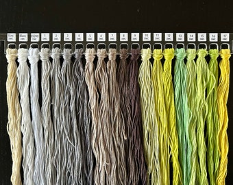 Full Set of 25 Hanging File Thread and  Floss Organizer Bars, Clear Acrylic