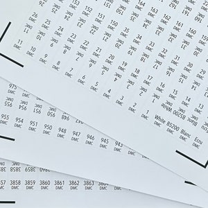 Double-Sided Vinyl DMC Labels for Bobbins and Drops, Set of 490