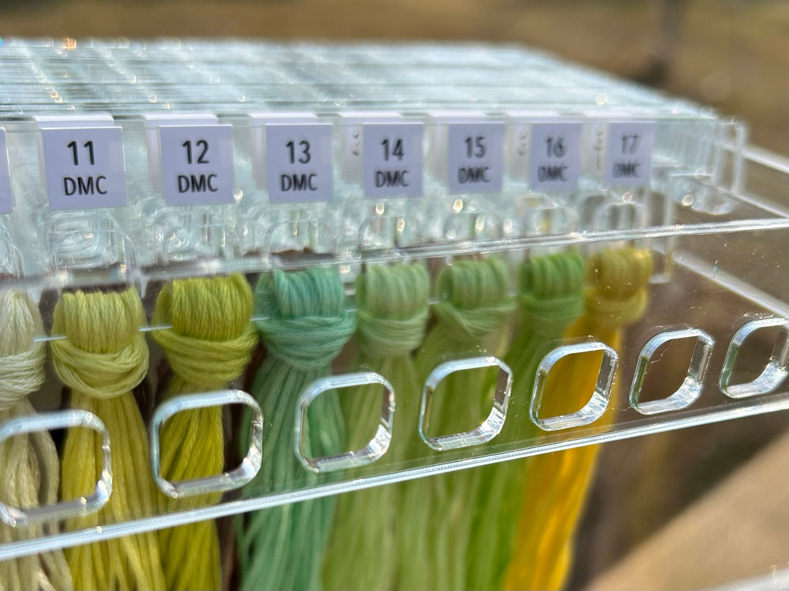 Project File Thread Full Set of 25 Hanging File Thread and Floss Organizer Bars, Clear ...