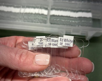 Complete Set Bobbins (491), Clear Acrylic 2mm thick 4x4cm,