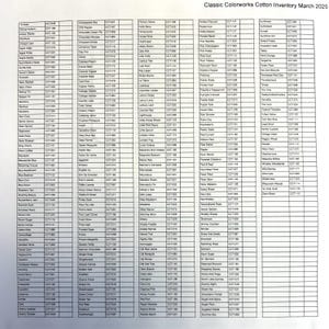 Classic Color Works Chart.pdf Double-sided CCW Labels for Bobbins and Drops, Set of 276, Vinyl ...