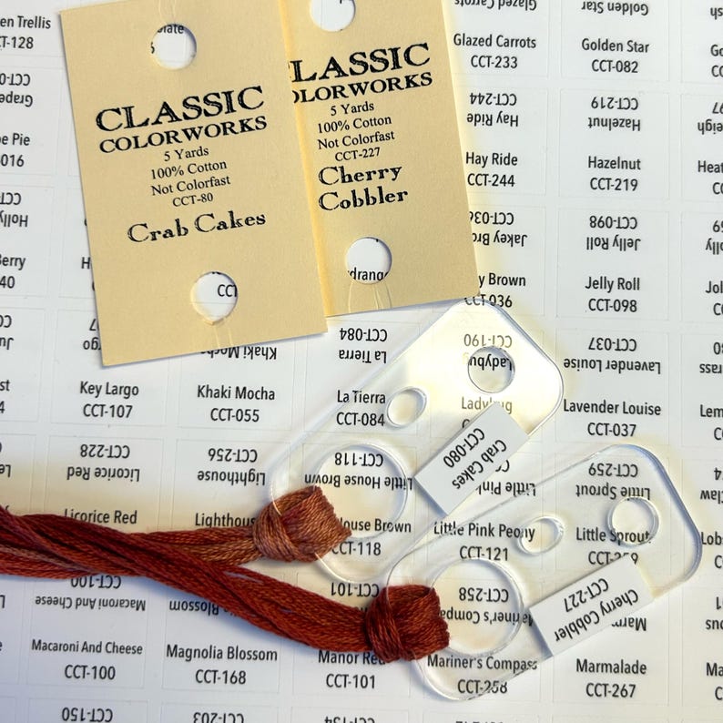 Double-sided CCW Labels for Bobbins and Drops, Set of 276, Vinyl ...