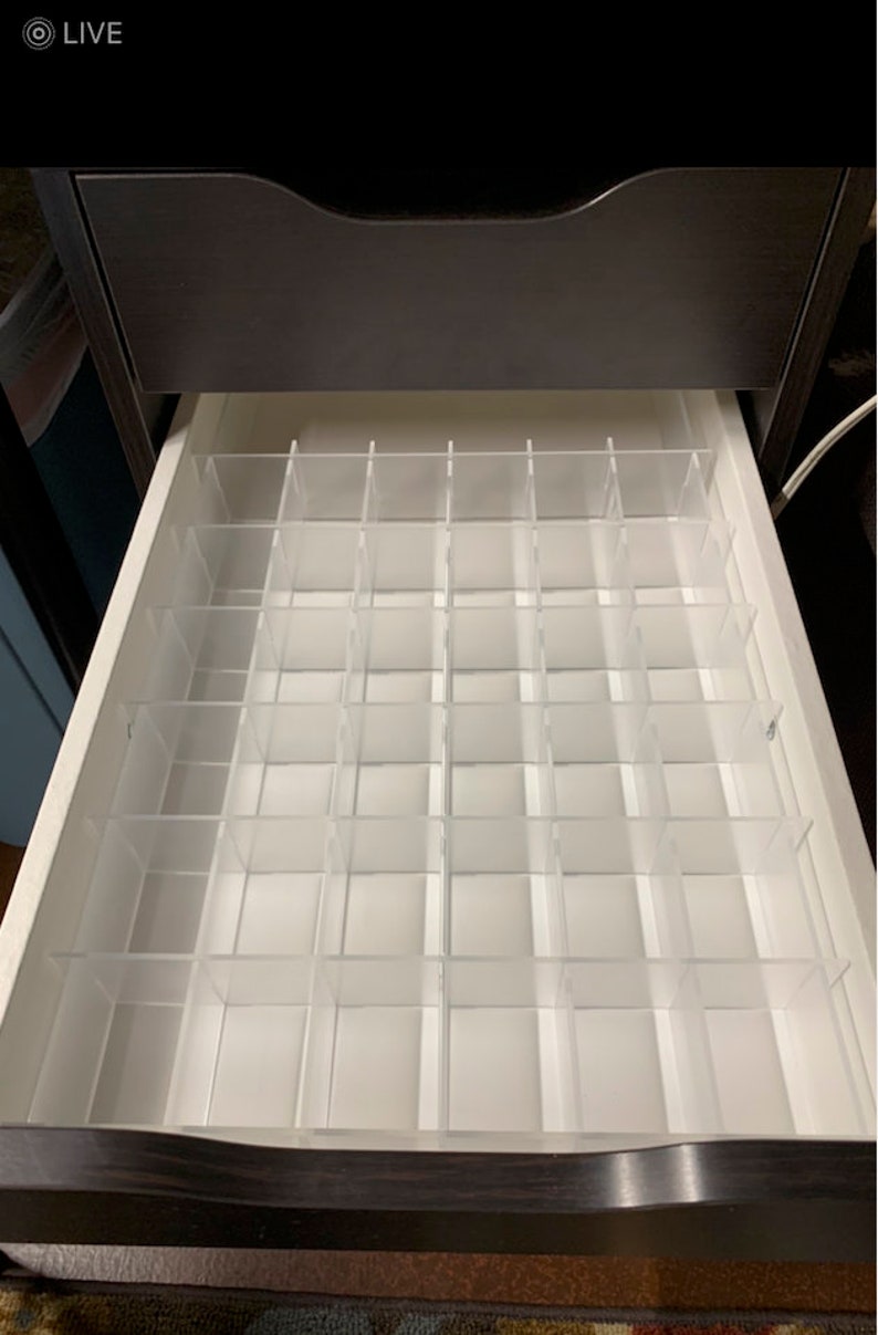 Drawer Dividers Compatible With the Narrow Ikea Alex Drawer Unit: Clear ...