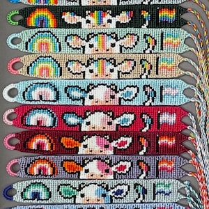 LGBTQ+ Pride Flag Cow Handmade Friendship Bracelets