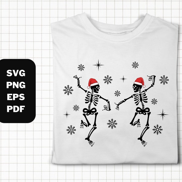 Christmas Dancing Skeleton SVG PNG PDF, Santa Skeleton Svg, Funny Christmas Svg, Christmas Shirt Svg, Christmas Svg, Christmas Jumper Svg