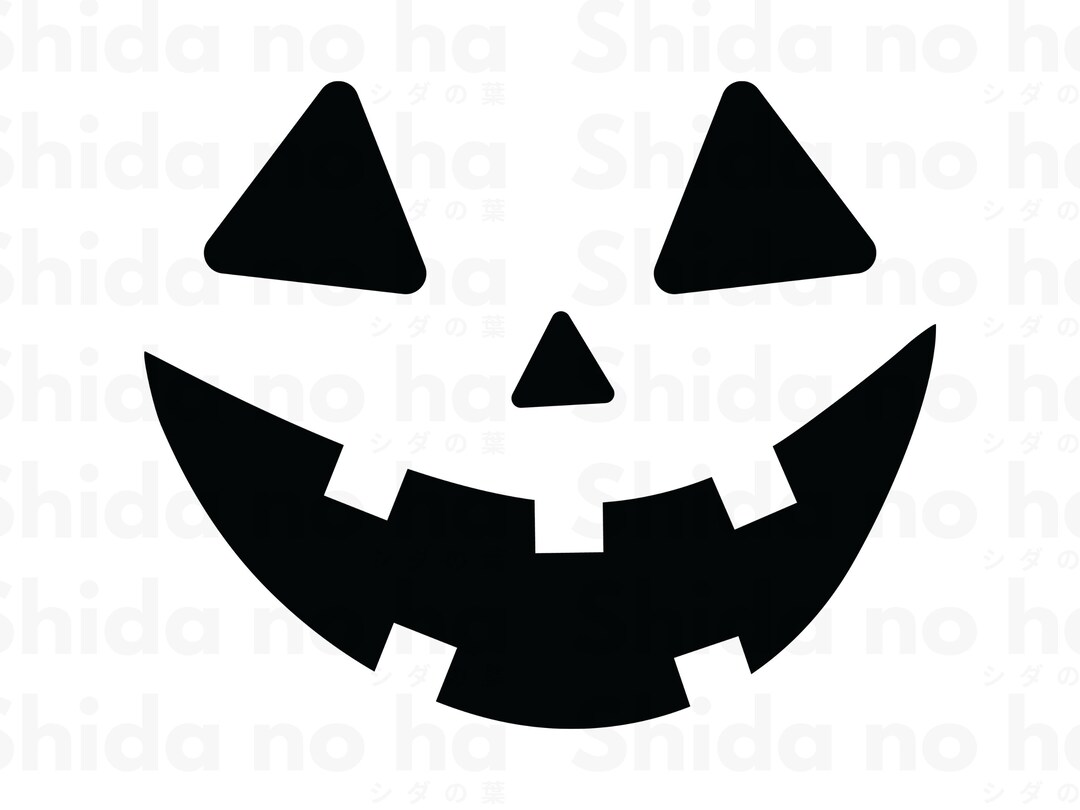 Jack-o-lantern Face SVG, Halloween SVG, Pumpkin SVG, Digital Download