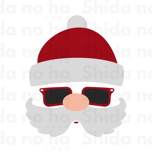 Santa with Sunglasses SVG, Santa svg, Christmas svg, Santa Face svg, cool santa svg, Digital Download, Cricut, Silhouette