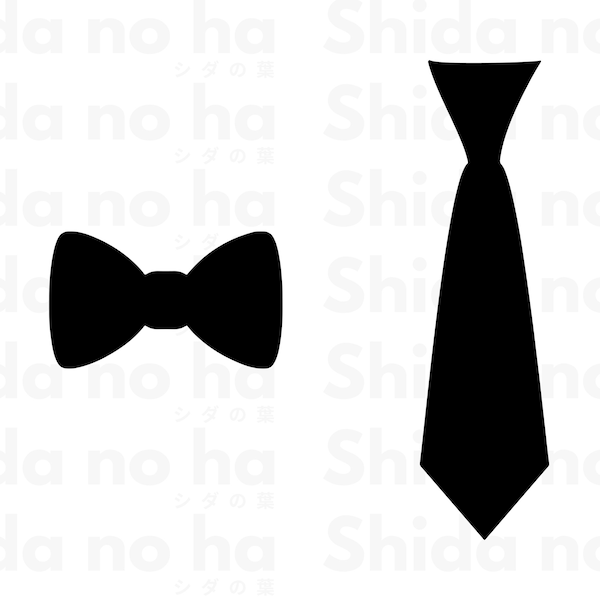 Bow Tie And Neck Tie SVG File, Digital Download for Cricut and Silhouette (includes svg, dxf, png file formats)